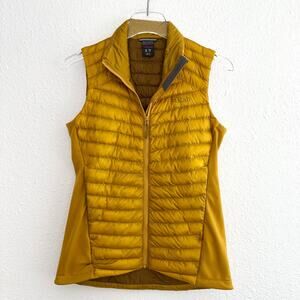 Rab Cirrus Flex 2.0 Vest Women XS Yellow‎ Gold Down Quilted Primaloft Outdoor